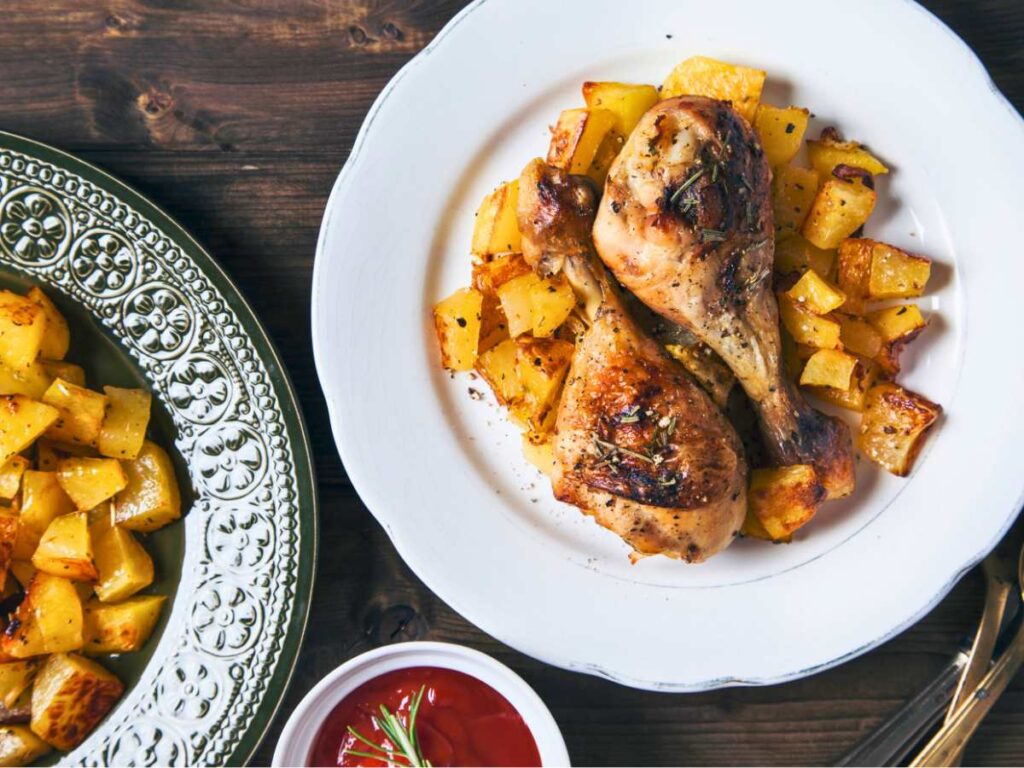 Cómo hacer muslos de pollo al horno