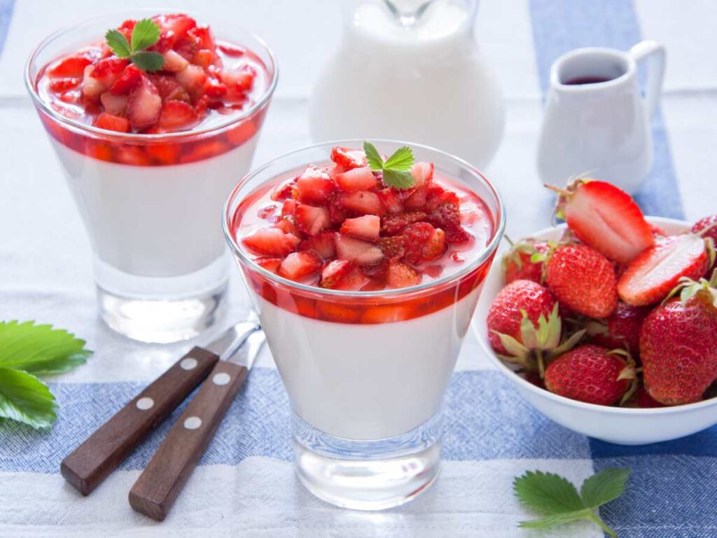 Cómo hacer panacota de fresas