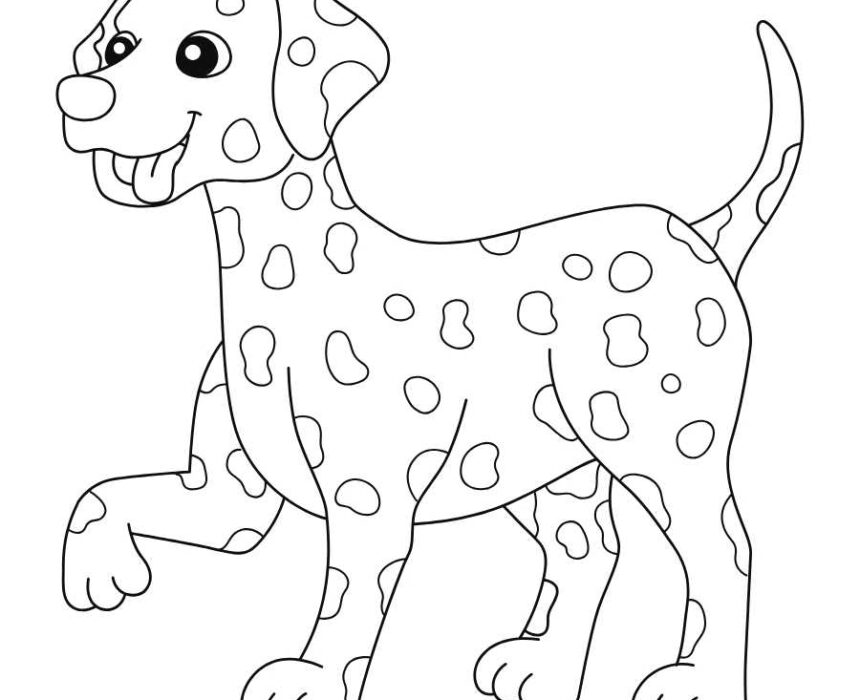 dibujo de perro dalmata para colorear