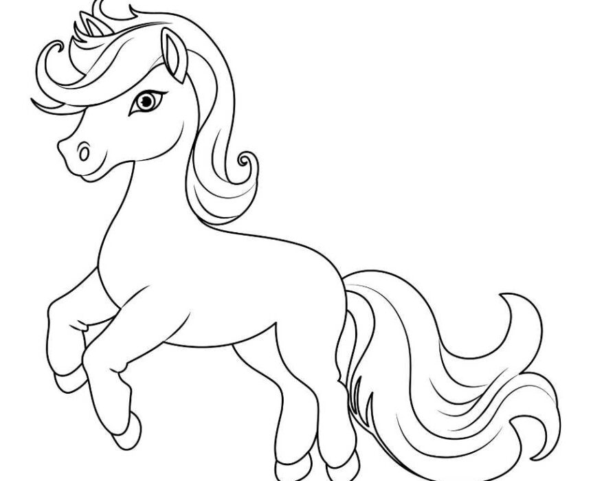 dibujo para colorear de caballo