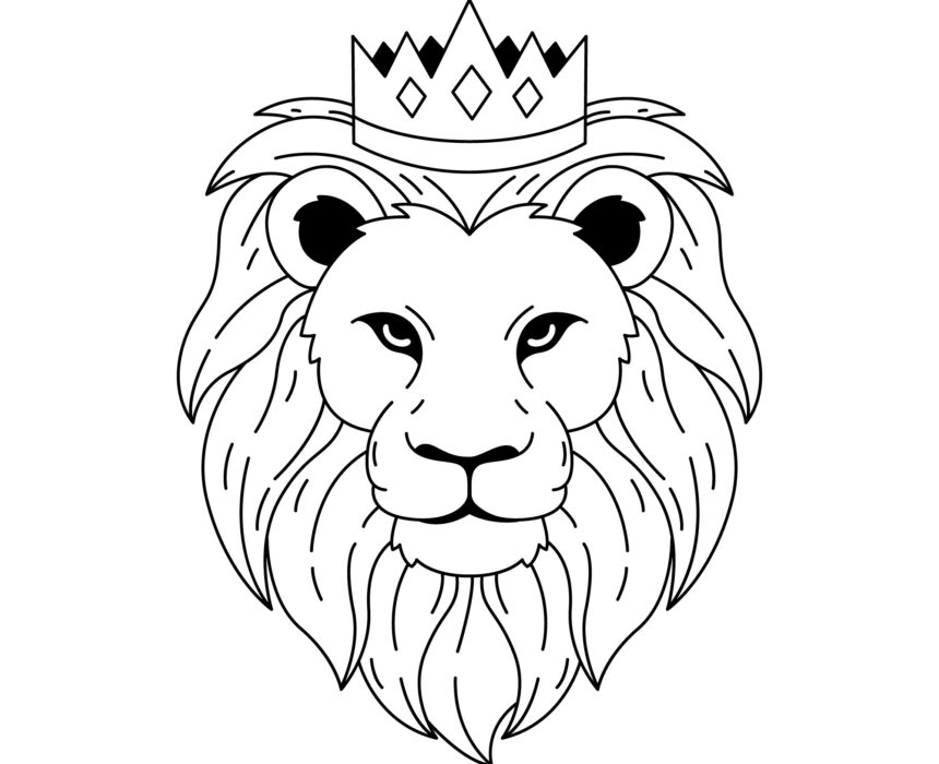 dibujo para colorear de leon el rey de la selva