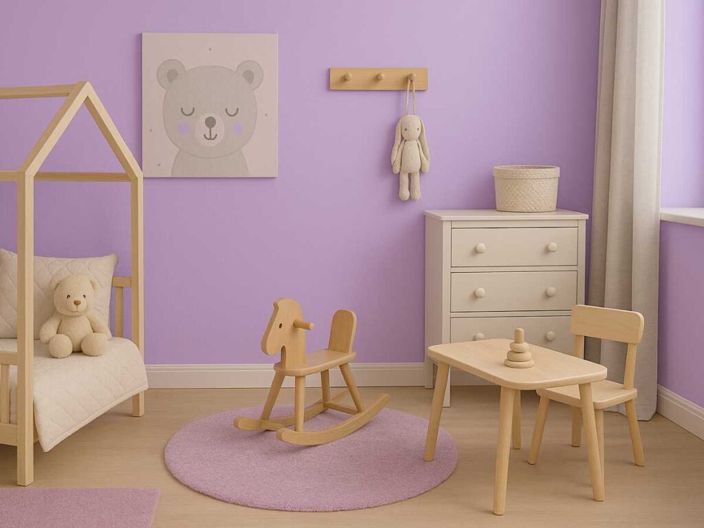 ¿Cómo Decorar Tu Hogar Con Colores Que Empiezan Por H? - Pequeocio Habitacion Infantil Decorada En Color Heliotropo
