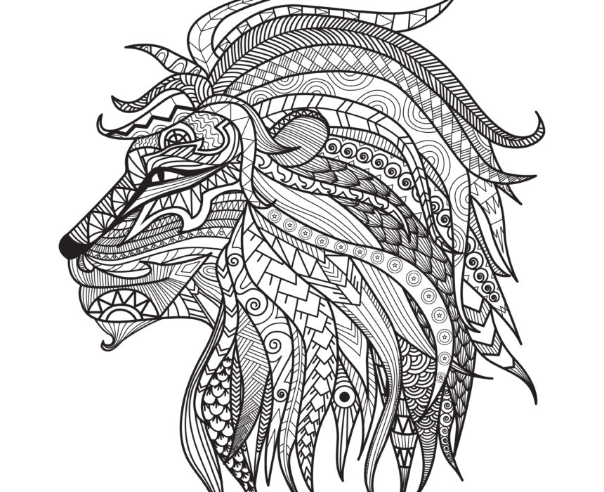 mandala para colorear de leon