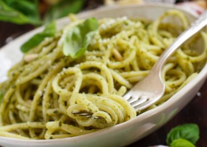 Espaguetis Con Pesto
