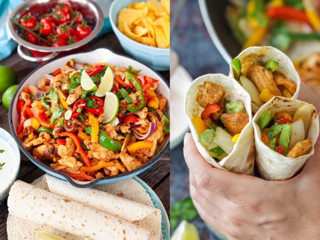 Receta de fajitas de pollo