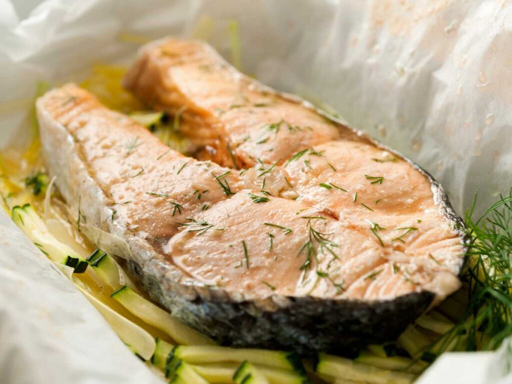 Receta de salmón en papillote