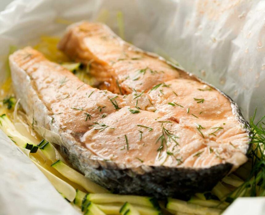 Receta de salmón en papillote