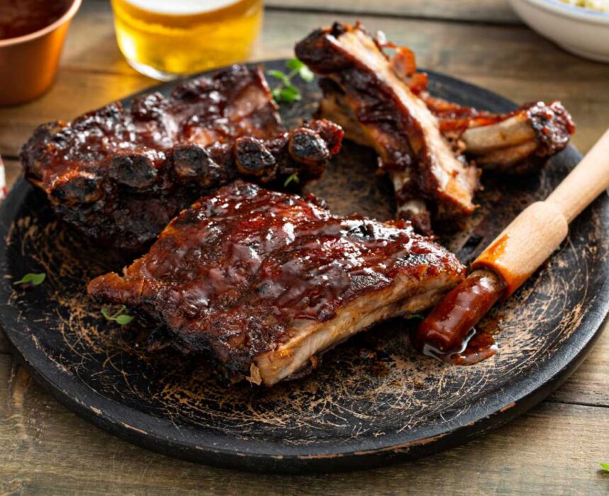 Costillas con salsa barbacoa