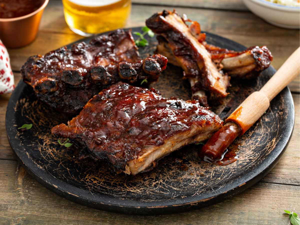 Costillas con salsa barbacoa