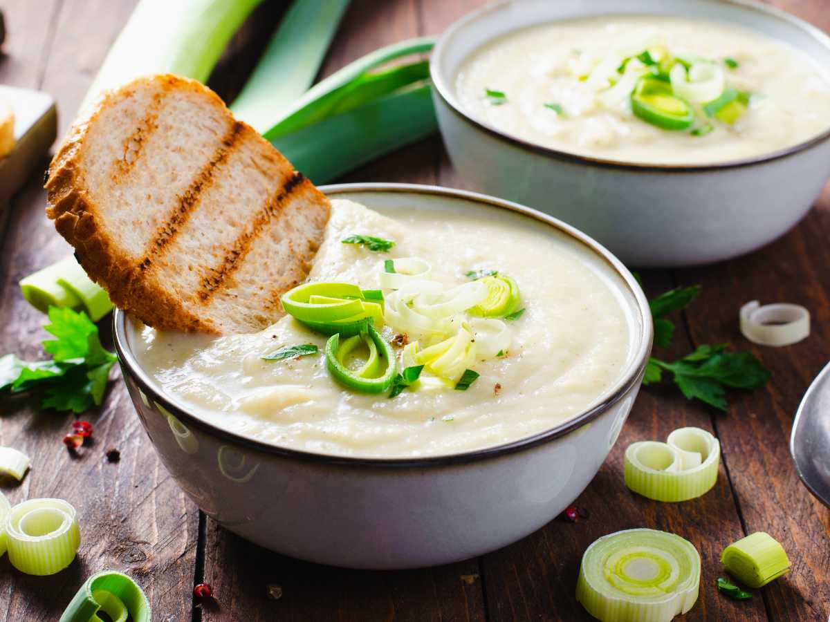 Receta de crema de puerros y patata