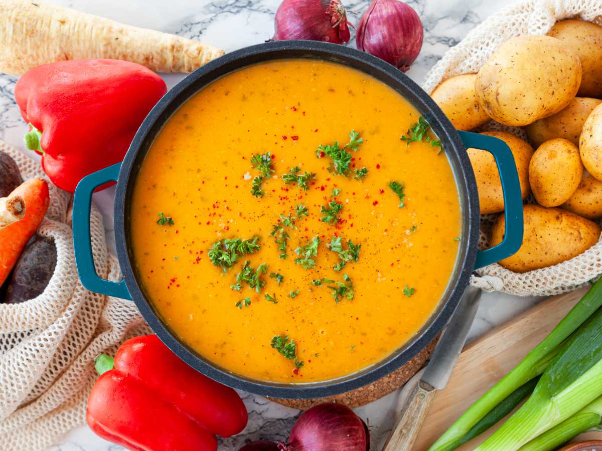 Crema de verduras ligera