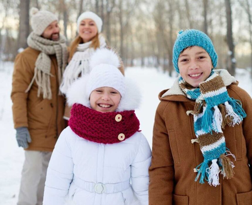 planes con niños en la nieve