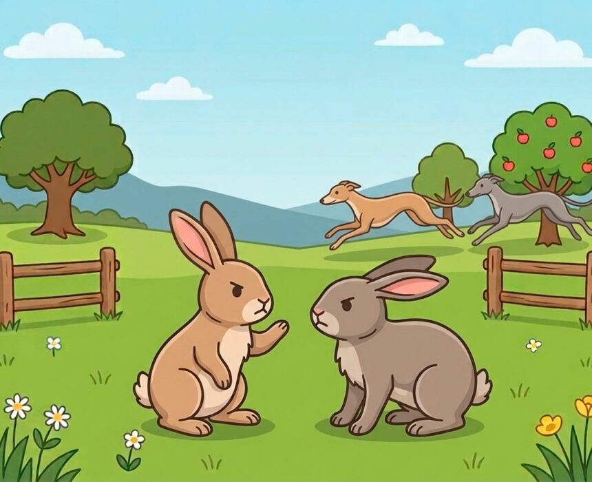 Los dos conejos fábula de Tomás de Iriarte