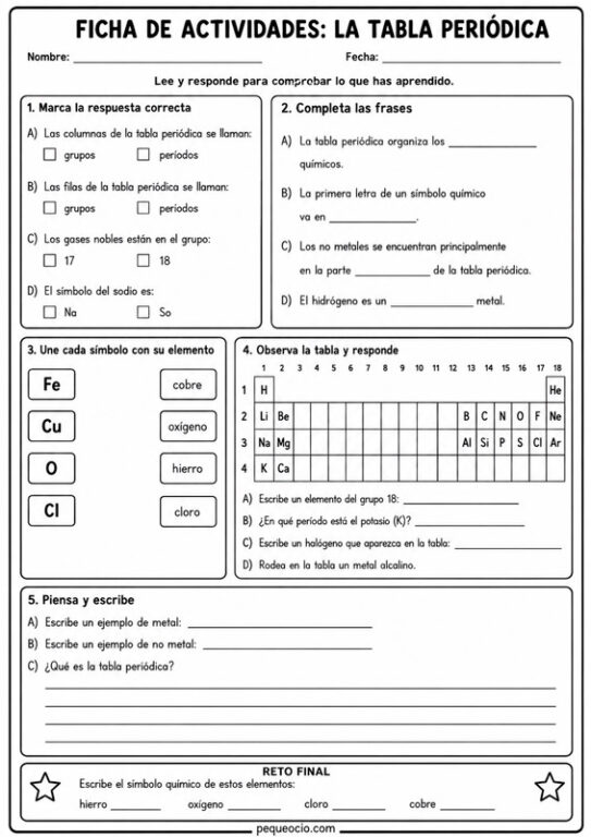 Ejercicios-Tabla-Periodica-Para-Ninos-De-Primaria Ejercicios Tabla Periodica Para Ninos De Primaria