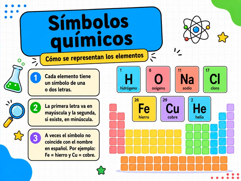Simbolos-Quimicos-De-La-Tabla-Periodica-Explicados-Para-Ninos Símbolos Químicos De La Tabla Periódica Explicados Para Niños