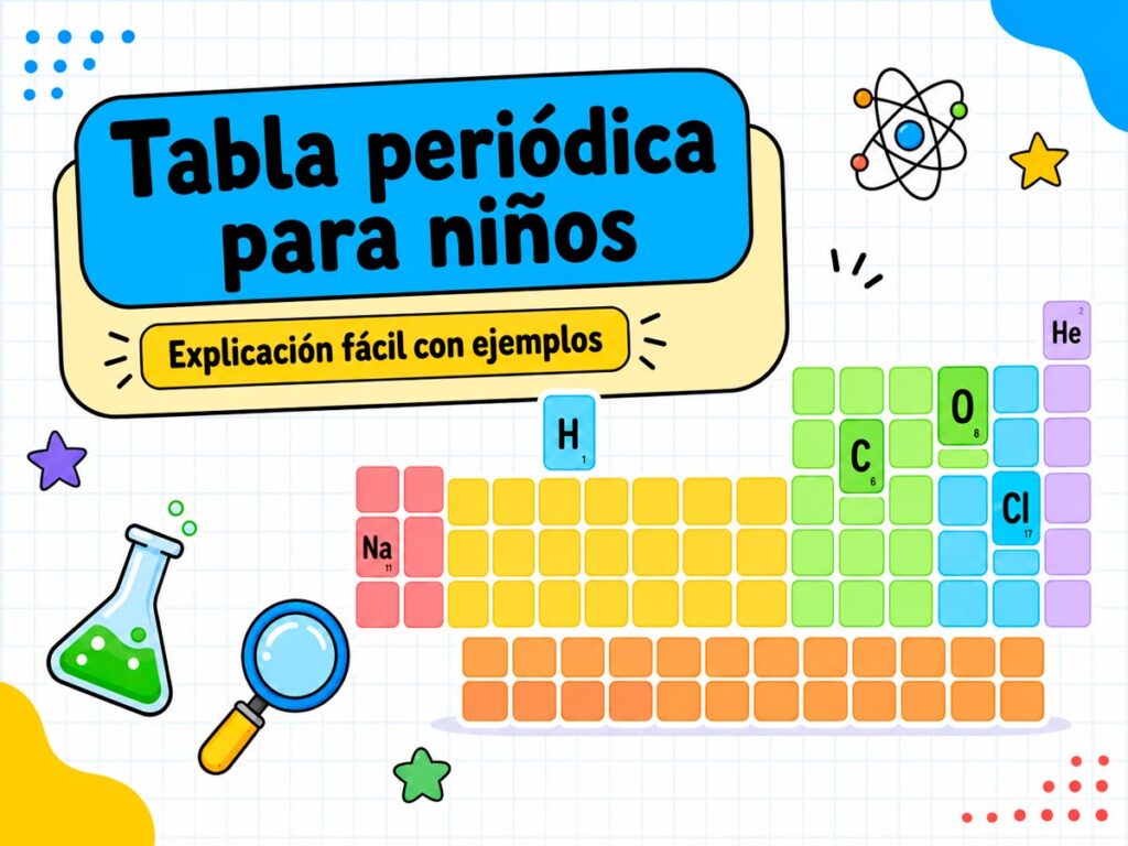 tabla periódica para niños de primaria