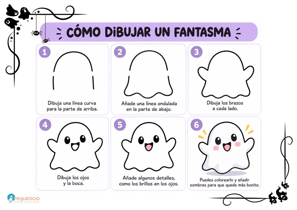 Dibujos De Halloween Fáciles De Fantasmas