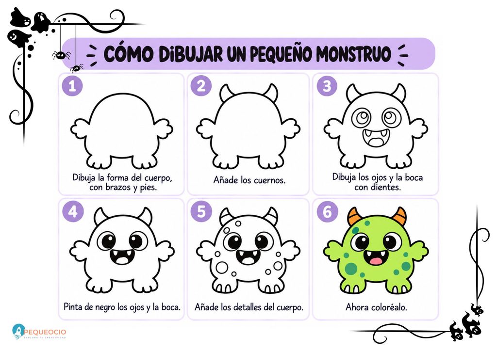 Dibujos De Monstruos Fáciles De Halloween