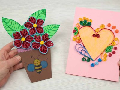 Tarjetas en filigrana de papel