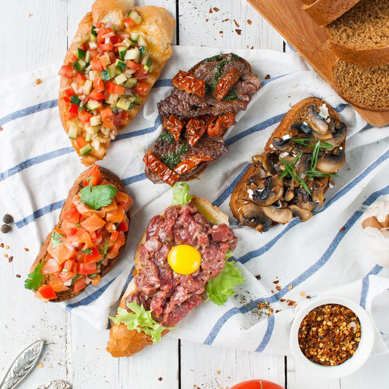 7 recetas de BRUSCHETTA italiana | Pequeocio