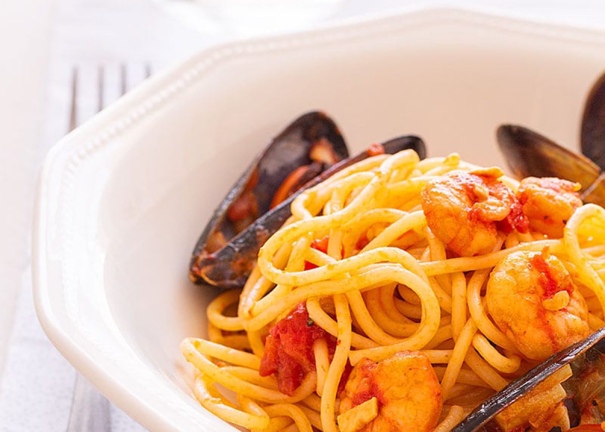 Espaguetis a la marinera o Frutti di Mare